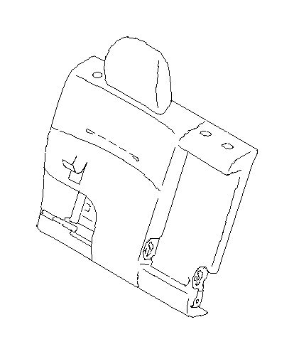View 64350FJ632WJ Seat Cover B RRH. Cover Complete. Rest (Right, Rear, Back, IVORY). Full-Sized Product Image