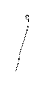 View 64378FC010 Folding Seat Release Cable. End Wire (Left). Full-Sized Product Image