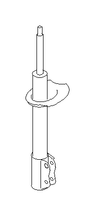 View 20360SA0109L Suspension Strut. Strut Complete R (Left, Rear). Full-Sized Product Image