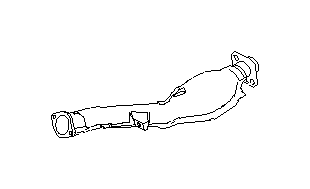 View 44611AA230 Catalytic Converter. Exhaust Pipe (Front, Center). Full-Sized Product Image