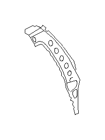 View 51472SA3419P Body A Pillar Reinforcement. Quarter Panel Reinforcement (Right, Rear). Full-Sized Product Image