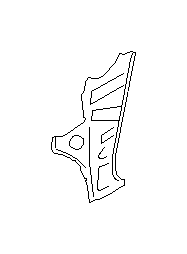 View 51520SA0009P Body A Pillar. Cowl Side Panel. Floor Side Rail Reinforcement. Kick Panel Trim (Right, Front, Lower, Inner). Full-Sized Product Image