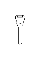 View 57497SA030 Key Plate Blank Valet. Master. Full-Sized Product Image