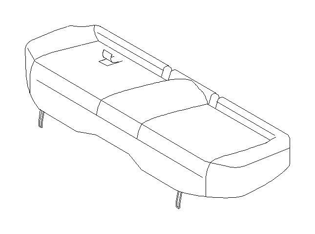 View 64320SA040 Seat Cushion Foam. Seat Cushion Pad. Pad and Frame Cushion C0U4 (Rear). Full-Sized Product Image