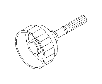 View 33123AA190 Automatic Transmission Output Shaft. Shaft Complete Drive (Rear) (AT). Full-Sized Product Image