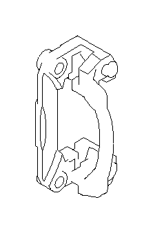 View 26625FG000 Disc Brake Caliper Bracket. Support Disk Brake C0U4 (Rear). Full-Sized Product Image