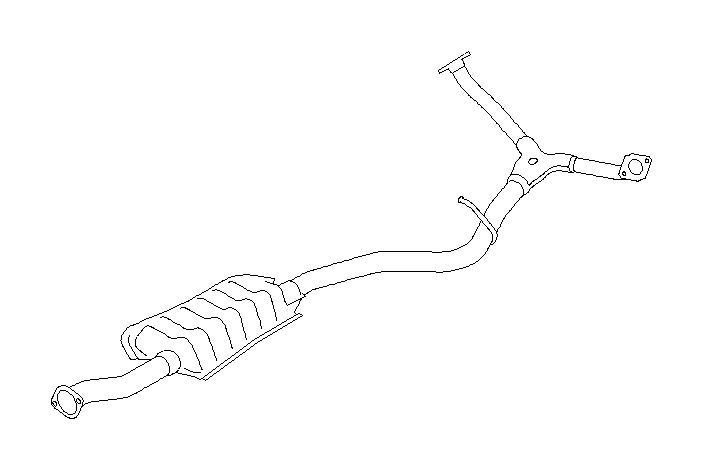 View 44611AA240 Catalytic Converter. Pipe Exhaust R (Front, Center). Full-Sized Product Image