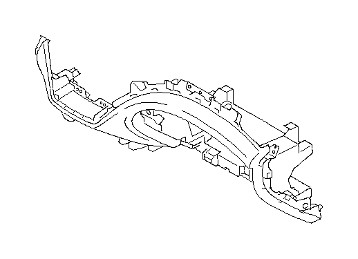 View 66055FG030JC Glove Box Housing. Instrument Panel Cover. Panel Complete INSTR U4 (Lower, BLACK; BLACK/OFF BLACK; OFF BLACK). Full-Sized Product Image