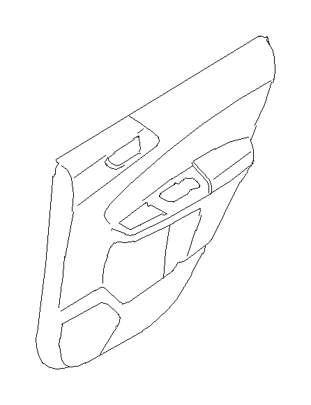 View 94221SC120AR Door Interior Trim Panel. Trim Panel Door RRH (Right, Rear, BLACK; OFF BLACK). Full-Sized Product Image