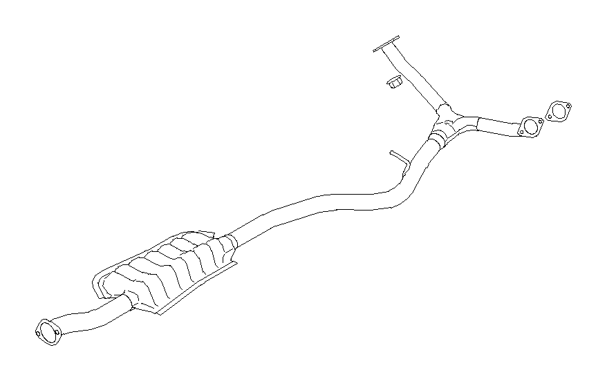 View 44200SG011 Catalytic Converter. Exhaust Intermediate Pipe (Rear). Full-Sized Product Image