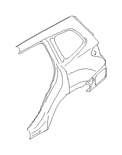 View 51429SG0009P Body B Pillar and Rocker Panel. Pillar Complete. Panel Side RP (Right, Outer, Center). Full-Sized Product Image