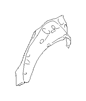 View 51572SG0109P Quarter Panel Reinforcement. Wheel Housing Bracket. Reinforcement C Pillar (Left, Rear Quarter, Inner). Full-Sized Product Image