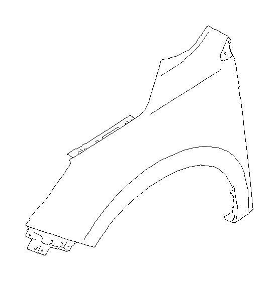 View 57120SG0209P Fender Complete (Right, Front, Plastic) Full-Sized Product Image