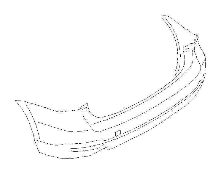 View 57792SG000 Bumper Cover. Bumper PUNCHING R. Face (Rear). Full-Sized Product Image