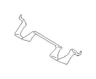 View 92044SG010 Interior Grab Bar Bracket. Map Light Bulb Bracket. Roof Side Rail Bracket (Rear). Full-Sized Product Image