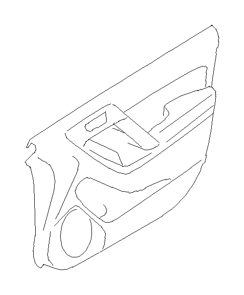 View 94212SG480VI Door Interior Trim Panel (Right, Front, Outer, BLACK) Full-Sized Product Image