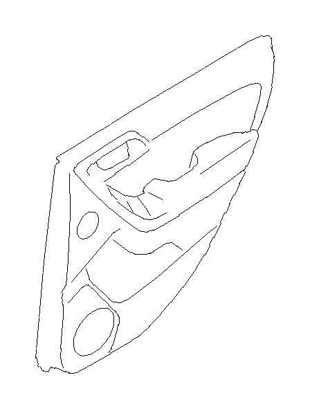 View 94222SG020VI Door Interior Trim Panel (Right, Rear, Black) Full-Sized Product Image