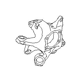 View 28411FN050 Suspension Knuckle. Axle. Housing ALLH (Left, Rear). Full-Sized Product Image