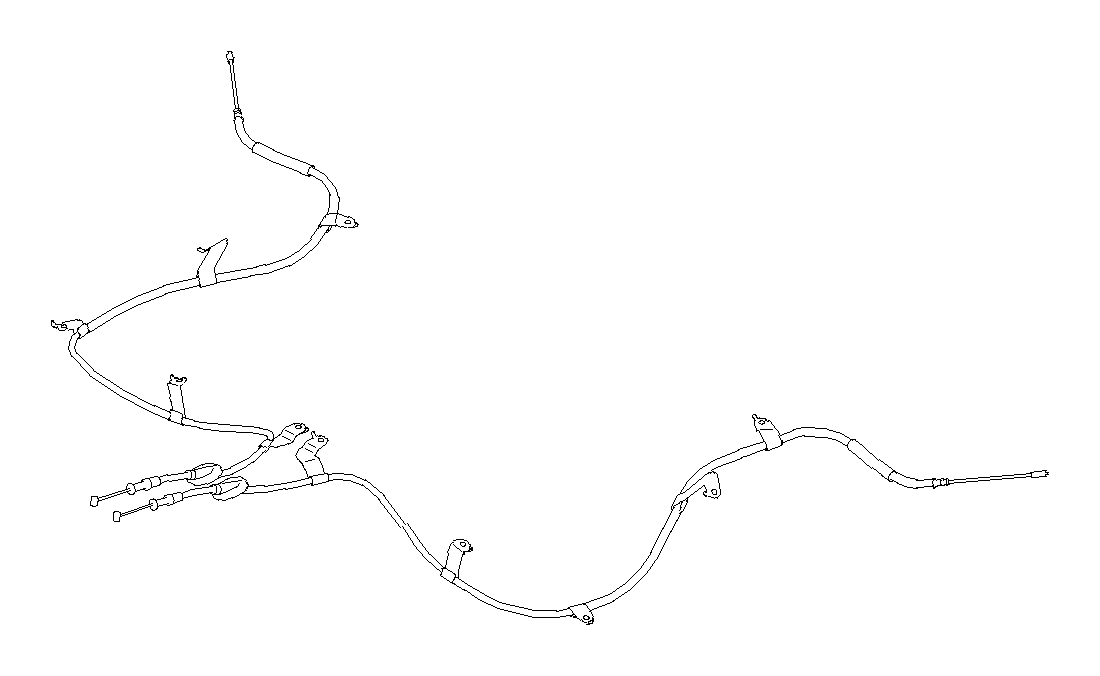 View 26051VA000 Parking Brake Cable. Hand Brake (Right, Rear). Full-Sized Product Image
