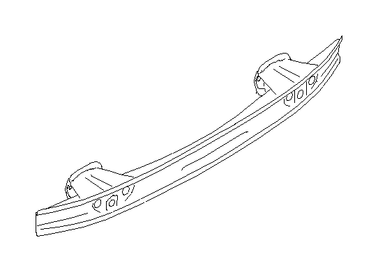 View Bumper Cover Reinforcement Beam. Bumper Impact Bar. Beam Complete (Rear, Back, Steel). Full-Sized Product Image