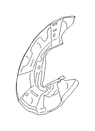 View 26290VC000 Brake Dust Shield. Brake ing Plate. Disc Cover. Disk Brake (Right, Front, Back). Full-Sized Product Image