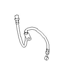 Image of Brake Hydraulic Hose (Right, Front). A Flexible Hose. image for your Subaru