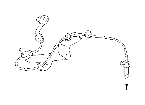 Image of ABS Wheel Speed Sensor. EL DMP H ABS RLH (Left, Rear). Wheel Speed Sensor used. image for your 2023 Subaru Legacy  Premium Sedan 
