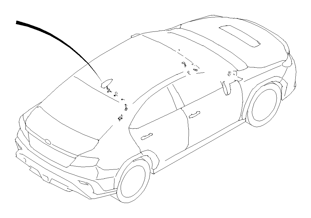 Image of Plate Roof HOLDERMIC image for your 2021 Subaru Impreza   