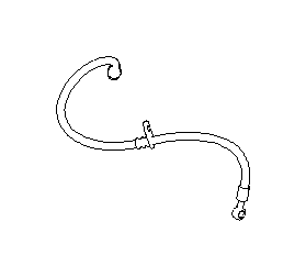 View 26540XA01A9E Brake Hydraulic Hose (Left, Front) Full-Sized Product Image