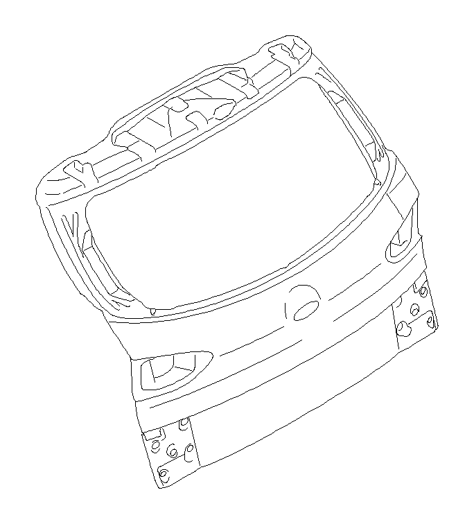 View 60809XA01A9P Liftgate. Panel Tailgate (Rear Gate). Panel Complete R GAT. Full-Sized Product Image