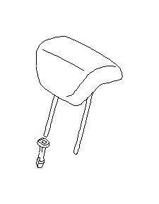 View 64261XA20AMW Headrest. SECOND Seat. Side. Head Rest R SD (GRAY). Full-Sized Product Image