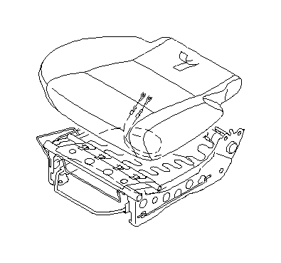 View 64378XA16A Seat Frame Wire 2ND Cushion B. Walk IN. Full-Sized Product Image