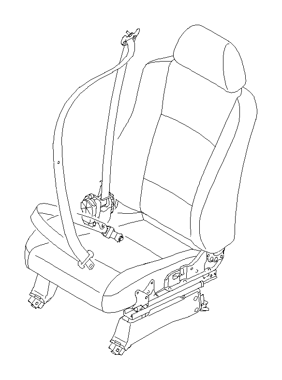 View 64621XA01CMW Seat Belt Lap and Shoulder Belt (Left, Front, Outer, GRAY) Full-Sized Product Image