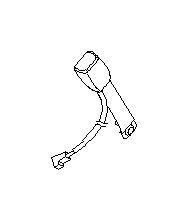 View 64631XA01AEU Seat Belt Receptacle. Belt IN ULH (Left, Front, Inner, BEIGE). Full-Sized Product Image