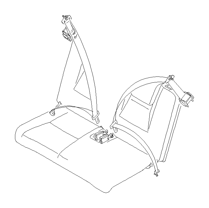View 64625XA03BMW Seat Belt Lap and Shoulder Belt. Seat Belt 3RD. THIRD Seat (Left, Outer, GRAY). Full-Sized Product Image