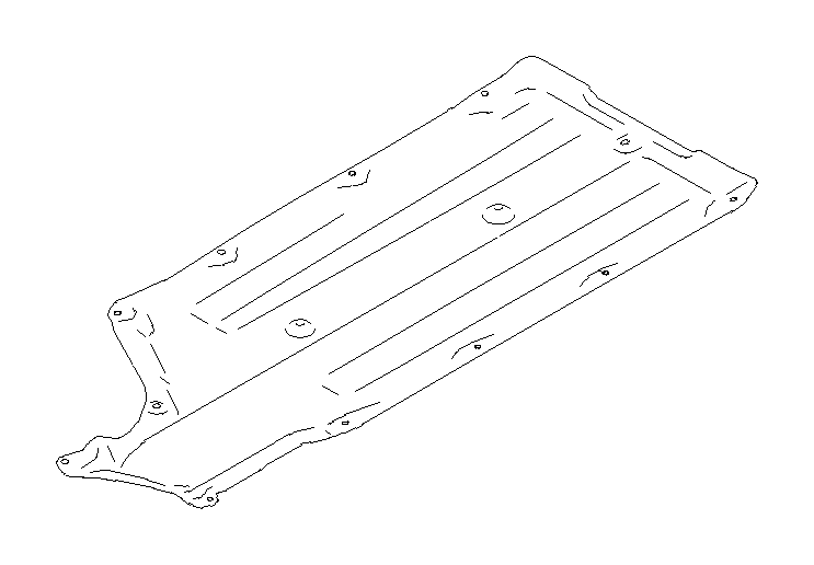 View 56411CA050 Floor Pan Splash Shield. Clip Bumper. Under Cover R FLH (Left, Front, Center). Full-Sized Product Image
