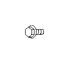 View 904586011 Glass Wiper Motor Bolt. Tapping Screw HEXAGON Head (Rear, Back). Full-Sized Product Image