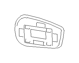 View 91039CA100 Door Mirror Glass. Mirror Repair (Right). Full-Sized Product Image