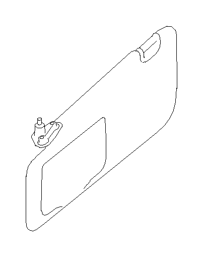 View 92011CA030VH Sun Visor (Left) Full-Sized Product Image