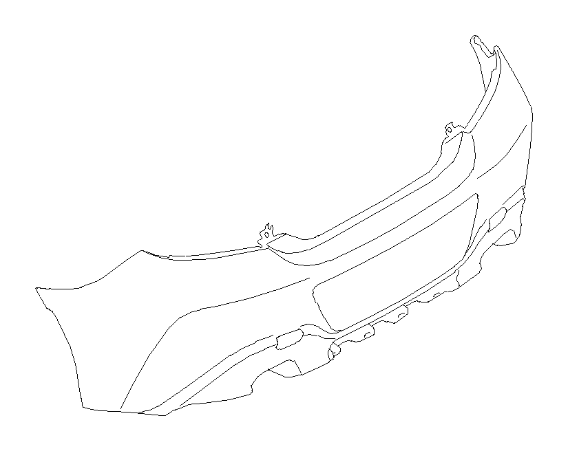 View 57702CC522 Bumper Cover. Bumper PUNCHING REXR. Face (Rear, Painted). Full-Sized Product Image