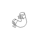 View Engine Coolant Bypass Pipe Clamp. HVAC Heater Hose Clamp. Full-Sized Product Image