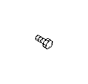 View Brake Hydraulic Hose to Caliper Bolt. Union Bolt Brake Hose (Passenger). Full-Sized Product Image