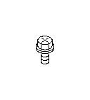 View Antenna Amplifier Bolt. Glass Reveal Molding Screw. Horn Mount Bolt (Back). Full-Sized Product Image