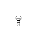 View Tailgate Gap Cover Bolt. Tailgate Molding Bolt (BOLT TOR X M6 X 15, Black). Full-Sized Product Image