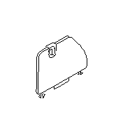 View Interior Quarter Panel Trim Panel Storage Compartment. Lid Apron R (Left, Rear Quarter, GRAY). Full-Sized Product Image 1 of 1