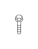 View Air Conditioning (A/C) Compressor Bolt. Alternator Bolt (M8 X 30 X 22). Full-Sized Product Image
