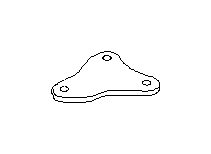View Suspension Ball Joint Lock Plate. Suspension Control Arm Bracket (Left, Front, Rear). Full-Sized Product Image