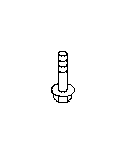 View Suspension Crossmember Bolt. Flange Bolt. Full-Sized Product Image