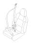Image of Seat Belt Lap and Shoulder Belt. Belt URH (Right, Front, Outer, IVORY). Belt that secures an. image for your 2012 Subaru Outback   