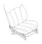 View Seat Back Panel. Seat Back Recliner Adjustment Mechanism Cover (Right, Front, Inner, OFF BLACK). Full-Sized Product Image